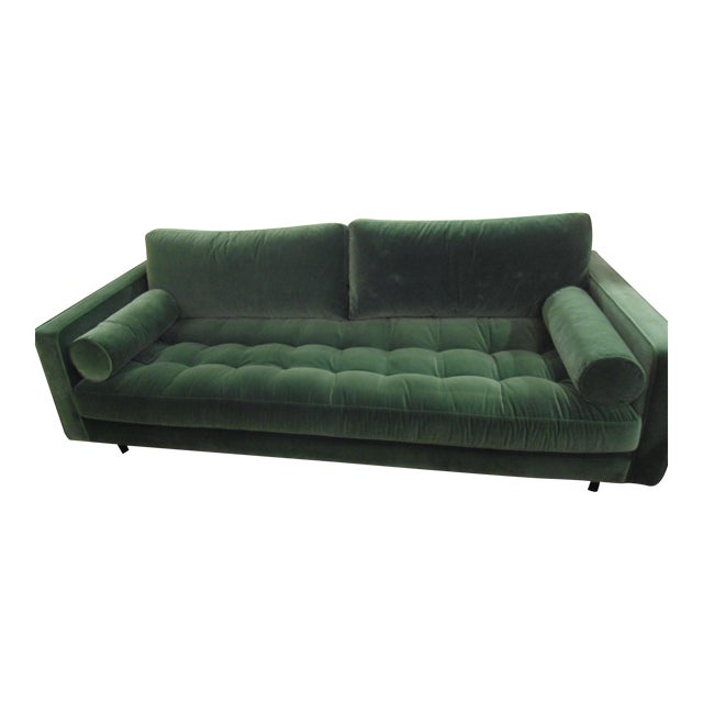 Sven Grass Green Sofa W Bolster Pillows By Article Chairish