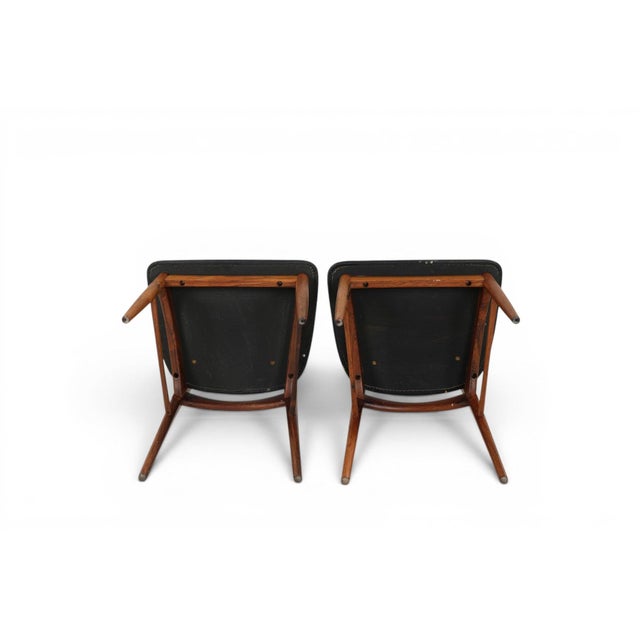 Brown Mid 20th Century Set of Six Attributed to Niels Koefoed "Lis" Ladderback Dining Chairs in Rosewood For Sale - Image 8 of 8