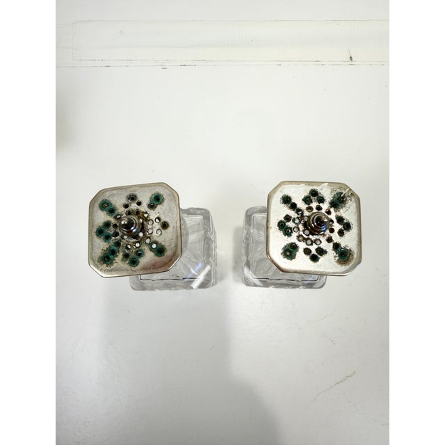 Early 20th Century Silver and Crystal Condiment or Cruet Set - 7 pcs For Sale - Image 9 of 15