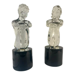 Pair 1970s Modernist Murano Sculptures by Loredano Rosin Original