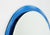 Metal Mid-Century Modern Round Wall Mirror with Blue Frame, 1970s For Sale - Image 7 of 14