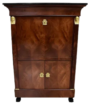 19th Century Retour d’Égypte Mahogany Burl Veneer Secretaire