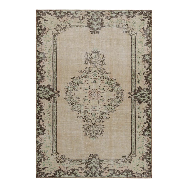 Vintage Zeki Muren Rug in Beige and Brown For Sale