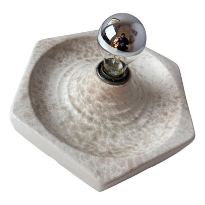 Cream Ceramic Wall Lamp from Hustadt Leuchten For Sale