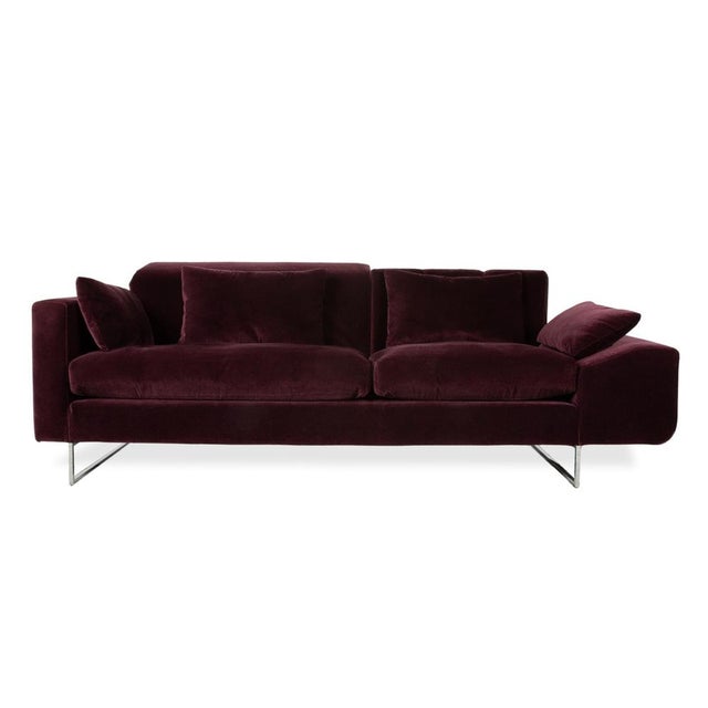 Embrace Set in Velour Velvet Chrome in Violet Aubergine Purple with Manual Function, Set of 3 For Sale - Image 5 of 18