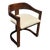 Solid Mahogany Dining Chair in Manner of Onassis Chair by Karl Springer Mid-Century Modern For Sale