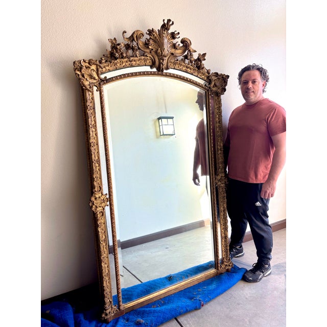 Large Scale 19th Century French Regence Style Mirror For Sale - Image 9 of 9