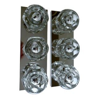 Large Glass Sconces from Peill & Putzler, 1970s, Set of 2 For Sale