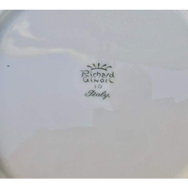 Richard Ginori 1970s Richard Ginori Antico Doccia Pattern Salad Plates --Set of 8 For Sale - Image 4 of 6