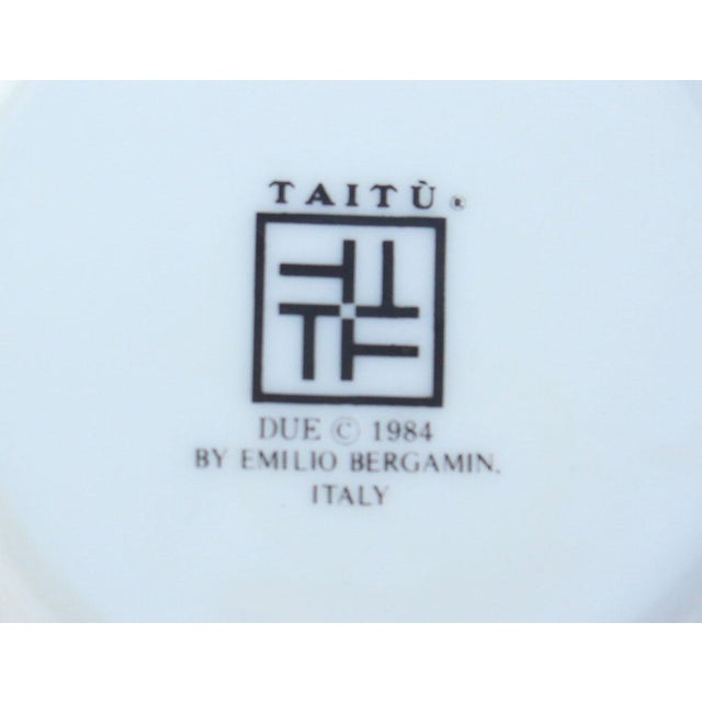 Swid Powell 1980's Postmodern Italian Taitu 'Due' by Emilio Bergamin Cups - Set of 5 For Sale - Image 4 of 5