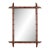 French Faux Bamboo Cherry Wood Mirror 27.5" X 37" For Sale