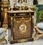 French French Commode Cabinet With Marble Top, Floral Medallion & Gilded Accents For Sale - Image 3 of 3