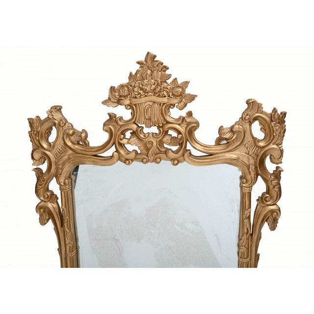 Chippendale Pier Mirror in Gilt Carved Frame For Sale - Image 5 of 9