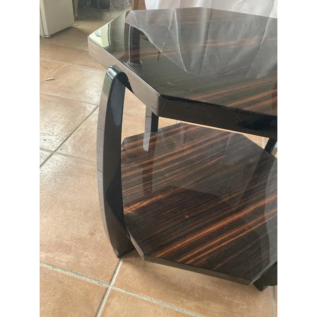 Black French Art Deco Side Table, 1920s For Sale - Image 8 of 11
