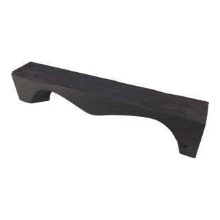 94" Inch Long Black Modern Sculptural Bench 22 For Sale