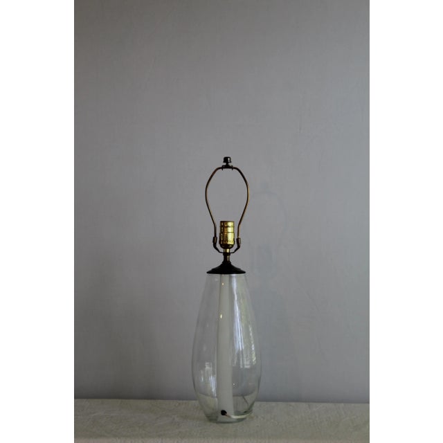 Glass Mid 20th Century Mezza Murano Style Translucent Lamp For Sale - Image 7 of 12