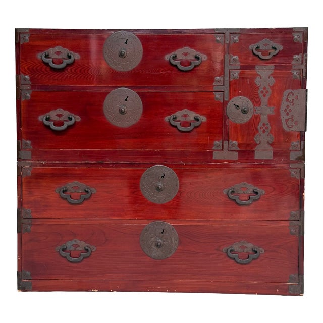Japanese Kimono Tansu Chest of Drawers, 1890s For Sale