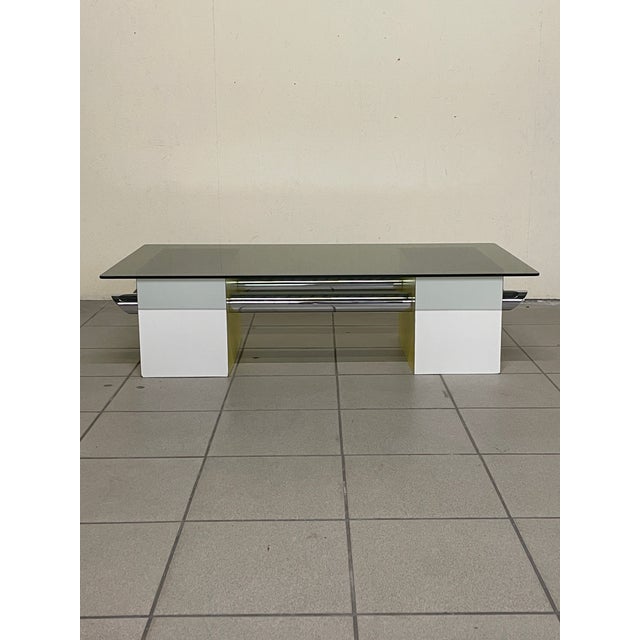 Coffee Table in Colored Formica and Glass, 1970s For Sale - Image 10 of 18