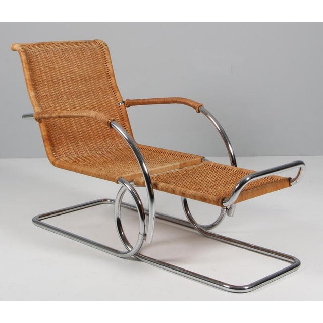 1960s Set of Vintage MR20 Lounge Chair and Ottoman by Ludwig Mies Van Der Rohe, 1960s For Sale - Image 5 of 15