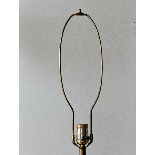 Mid 20th Century Italian Gilt Tole Table Lamp With Marble Base, 33” H, Mid-Century For Sale - Image 10 of 11