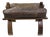Mid-20th Century, Egyptian, Wooden Camel Saddle/Stool, With a Hand/Tooled, Embossed, Leather Cushion, and Brass Feet and Stud Ornamentation, 1950 For Sale