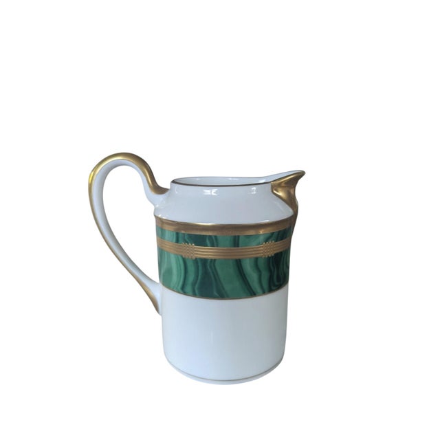 Vintage Christian Dior Guadron Malachite Fine China Creamer Pot For Sale - Image 14 of 17