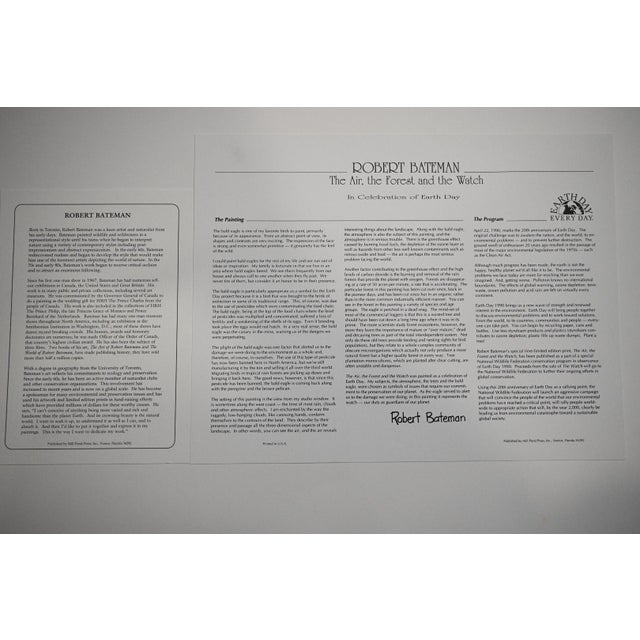 Robert Bateman “The Air, the Forest and the Watch” Signed & Numbered Limited Edition Print (1989) For Sale - Image 9 of 11