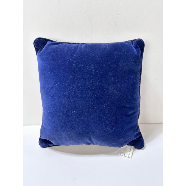 Navy Blue Vintage Christmas Angel Needlepoint Pillows – Set of 2 For Sale - Image 8 of 12