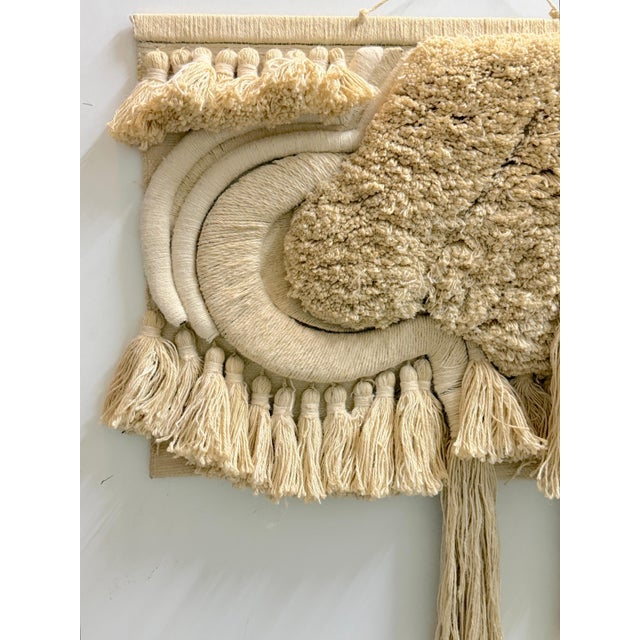 Dan Friedman Large Fiber Art Wall Hanging, Wool, Cotton & Wood, 1970s For Sale - Image 16 of 18