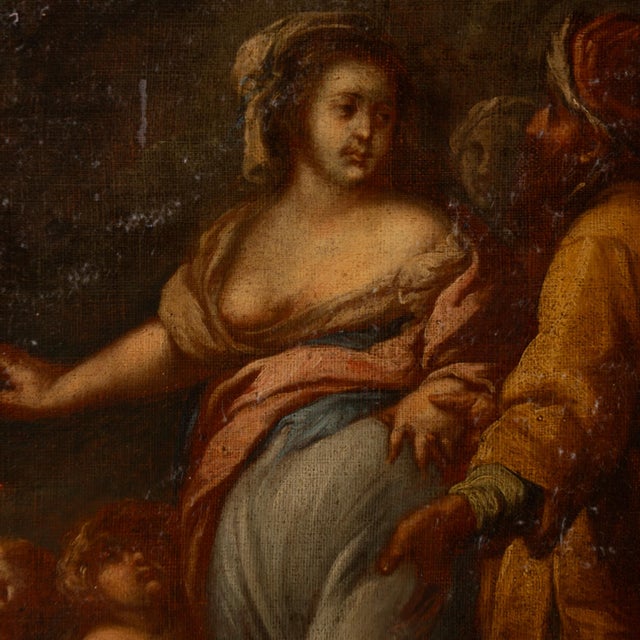 Early 18th Century Oil on Canvas Laid on Board Painting, Italian School For Sale - Image 4 of 11