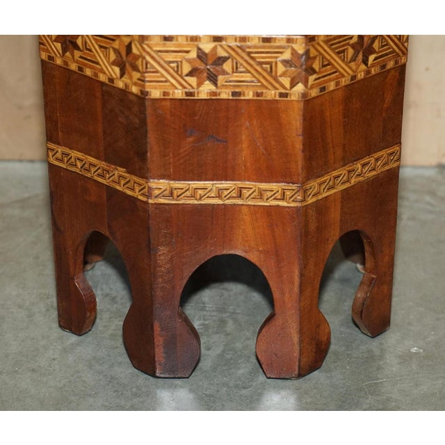 Moroccan Inlay Side End Lamp Wine Tables from Libertys London, Set of 2 For Sale - Image 15 of 18