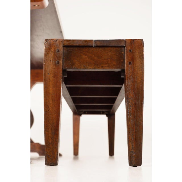 959 Large Solid Cherry Custom Built Dining Table and Two Benches For Sale - Image 17 of 17