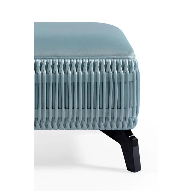 Flame foot stool by memoir essence dimensions: d 50 x w 68 x h 42 cm. Materials: velvet tt, satin stn and lacquer. flame...