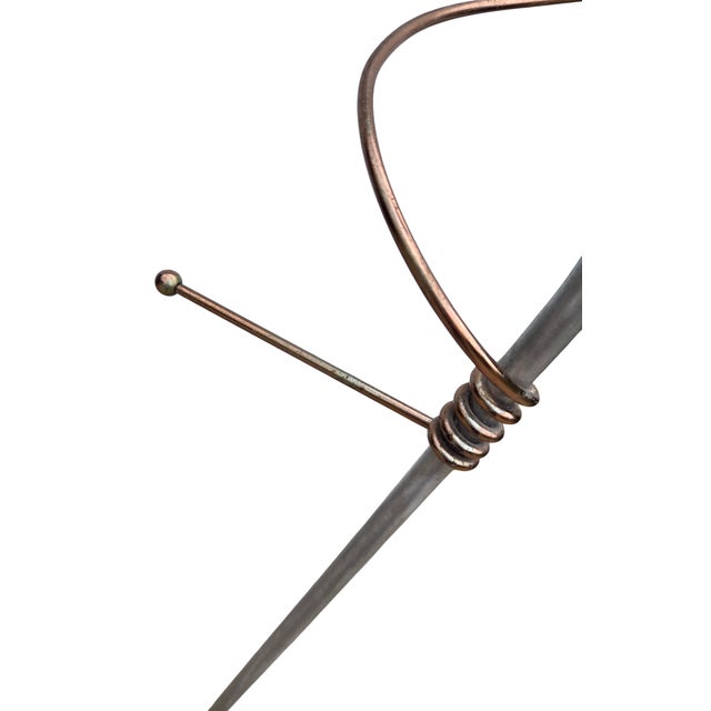 1990s Post-Modern Memphis Style Torchier Floor Lamp Sculptural Design Copper Aluminum For Sale - Image 10 of 18