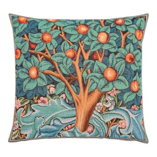 Morris Fruit Tree Tapestry Cushion With Feather Filler - 46x46cm (18"x18") For Sale