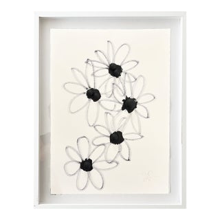 Minimalist Black & White Botanical Abstract, Framed by Jake Poser For Sale
