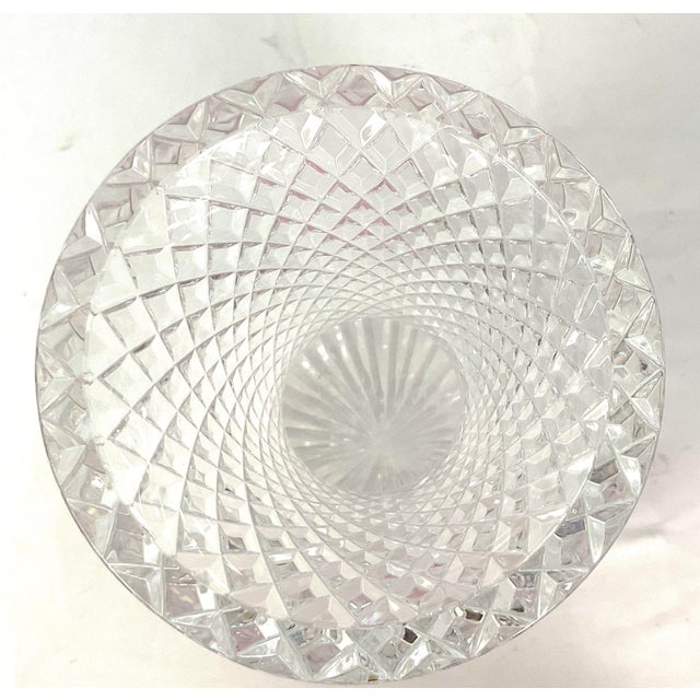 Rogaska-Premier Slovenian-Luxury Handmade Lead Crystal Diamond Point .12 Inch Bouquet Vase For Sale - Image 6 of 11