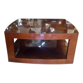 Early 21st Century J. Robert Scott Sally Sirkin Lewis 2 Tier Modern Gloss Wood Coffee Table For Sale
