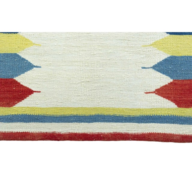 Handwoven Kilim Rug in Wool For Sale - Image 6 of 9
