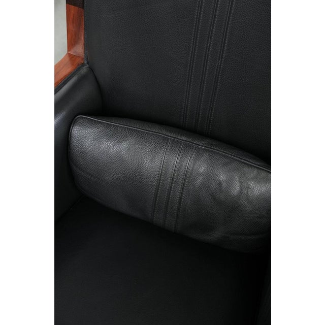 Art Deco Black Cowhide Decoforma Series High Back Lounge Chair from Schuitema For Sale - Image 9 of 14