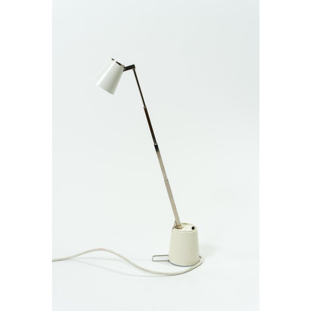 White Adjustable Travel Lamp by Eichhoff, 1970s For Sale - Image 8 of 8