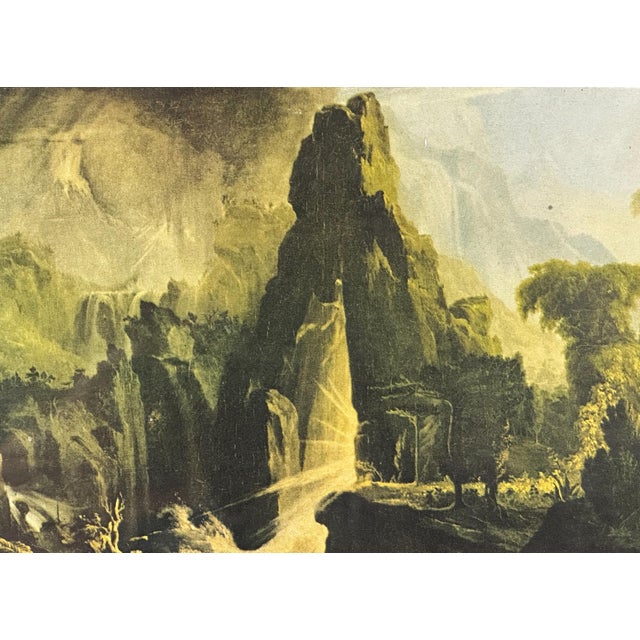 Vintage Framed Print after Thomas Cole titled, "Expulsion from the Garden of Eden" for your consideration. The framed...