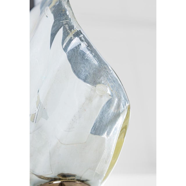 Leaf Floor Lamp in Transparent and White Murano Glass from La Murrina, 1980s, in Very Good conditions. Designed 1980 to...