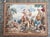 This impressive vintage wool and cotton tapestry, dating to circa 2000, depicts an elaborate mythological maritime scene...
