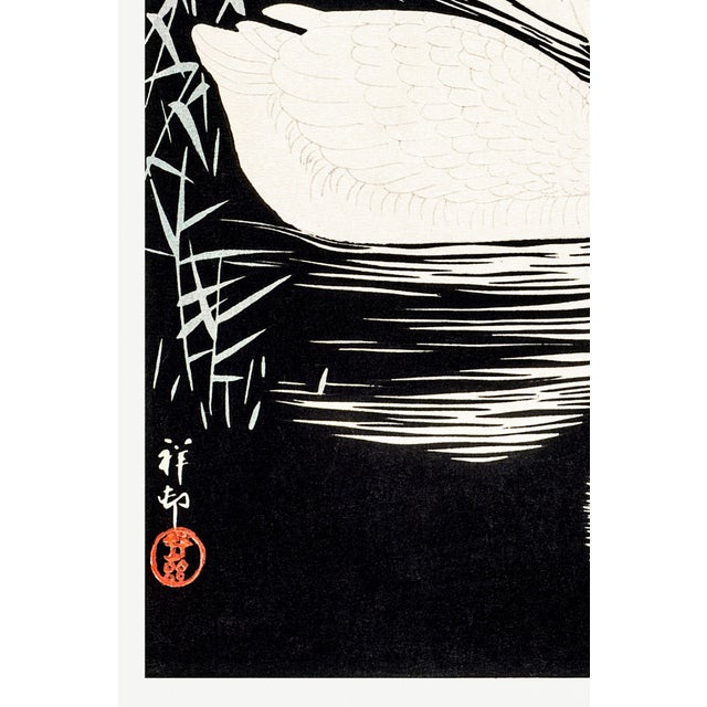 Not Yet Made - Made To Order White Chinese Geese Swimming, Vintage Japanese Woodblock Print Reproduction, 32" X 48" For Sale - Image 5 of 11