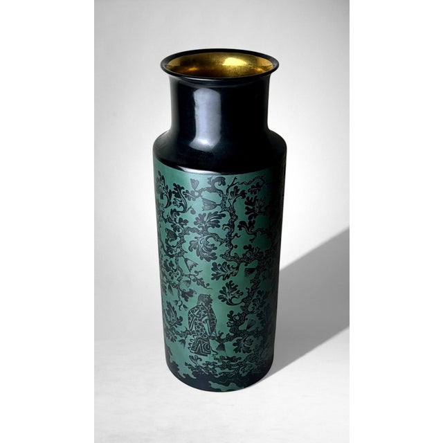 Finzi “Oro Zecchino” Decorated Ceramic Vase For Sale - Image 4 of 18
