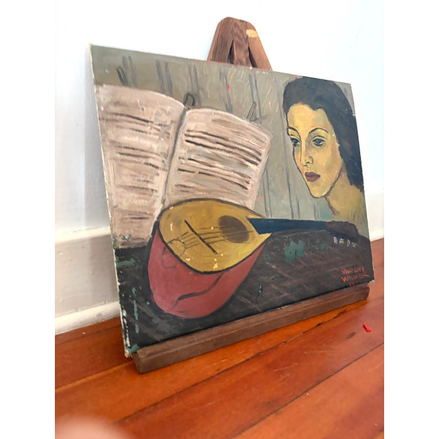 1951 VINCENT A. WALKER “REMEMBERED MELODY” — ORIGINAL MID-CENTURY OIL PAINTING Wonderful original 1951 oil painting by...