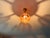 1970s Mid-Century Modern Style Hand-Painted Salmon Pink Glass Floral Globe Chandelier⁠ For Sale - Image 12 of 17