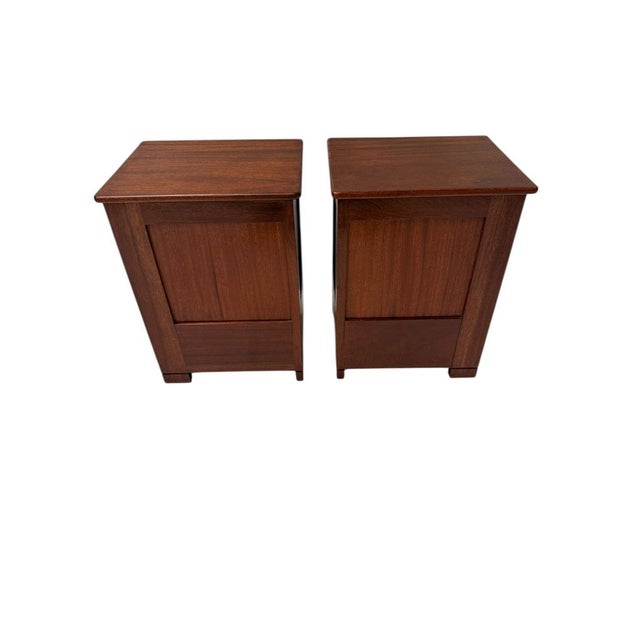 Magnificent and ultra rare art deco modernist nightstands or bedside tables design by j.a. Muntendam for l.o.v....