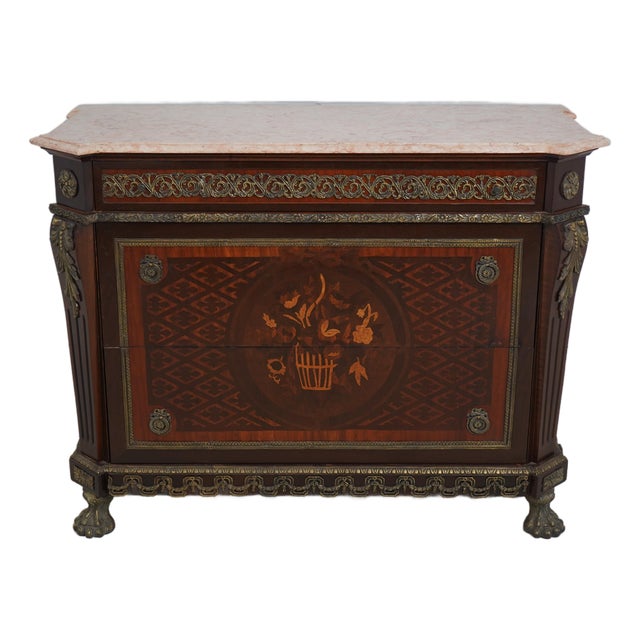 French Louis XVI Style Bronze Mounted Commode For Sale